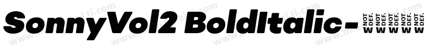 SonnyVol2 BoldItalic字体转换